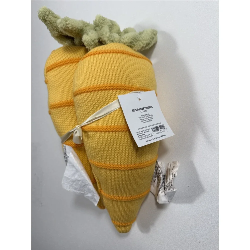 Easter 2026 Target Spritz 2pk Carrot Shaped Throw Pillow 11